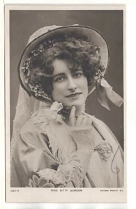 RPPC MISS KITTY GORDON Actress UK Rotary Photo Postcard VINTAGE - Picture 1 of 2