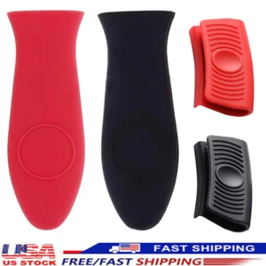 4 PCS Silicone Hot Handle Holder Heat Resistant Potholder Cookware Handle Cover - Picture 1 of 6