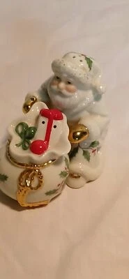 Lenox Salero y Pimentero Santa Juguete Bolsa Porcelana 2004 Navidad Foto 1 de 4