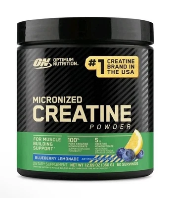 Creatina micronizada en polvo Optimum Nutrition limonada de arándanos 12,69 OZ 360 g Foto 1 de 2