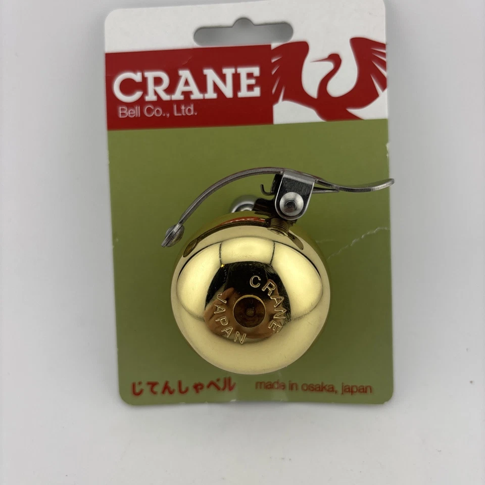 Crane Suzu Mini Brass Bicycle Bell Lever-strike Fits 22.2mm to 26mm Handlebars
