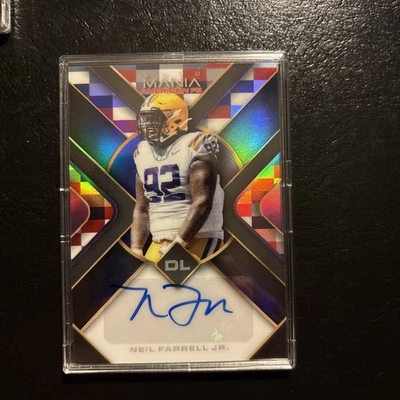 2022 Wild Card Auto Mania RC Rookie #'d 3/35 Neil Farrell Jr - Image 1 of 4