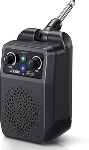 LEKATO Mini Electric Guitar Amp 5W, Portable Bluetooth with Black - Picture 1 of 7