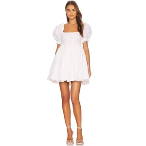Mini Vestido Selkie Beach Día Manga Abullonada Coqueta Delicada Princesa Babydoll Grande - Imagen 1 de 12