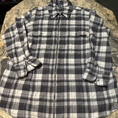 Chaqueta Chaps Ralph Lauren Shaket 1X Cuadros Cremallera Completa Franela Cuadros Grunge Street Foto 1 de 4