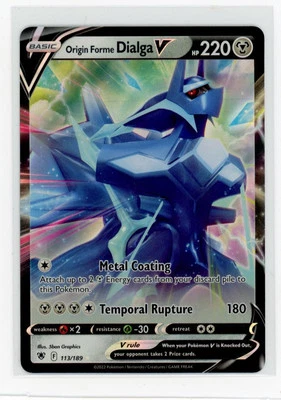 SWSH10: Astral Radiance #113/189 Origin Forme Dialga V - Image 1 of 2