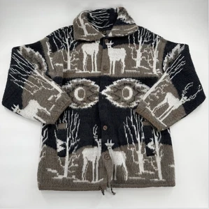 Vintage Artesanias Ramos Sweater Mens Large Wool Ecuador Deer Pattern Pullover 9 - Picture 1 of 8