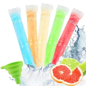 150 Disposable Popsicle Mold Bags, BPA-Free Freezer Tubes with Zip Seals and ... - Picture 1 of 8