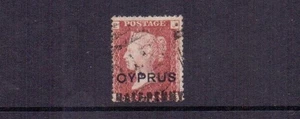ZYPERN 1881 1/2d auf 1d ROTER PLATTE 201 GEBRAUCHT KAT 150£ - Bild 1 von 2