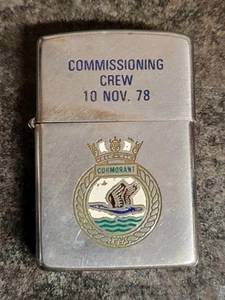 1978 Zippo Royal Canadian Navy Support Vessel HMCS Comorant Lighter Vintage - Picture 1 of 5