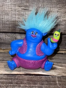 DREAMWORKS TROLLS BIGGIE SAMMELFIGUR HASBRO SPIELZEUG 3 ZOLL GROSS BLAUE WILDE HAARE - Bild 1 von 5
