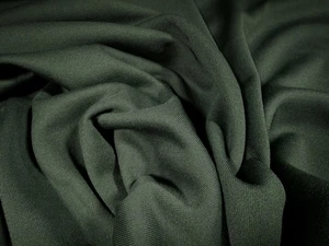 Sweatshirt Fleece Fabric, Per Metre - Plain - Forest Green - Picture 1 of 3