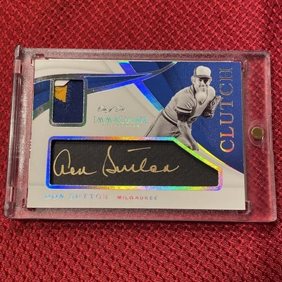 Autograph 2019 Panini Immaculate Collection Clutch Don Sutton Auto #CL-DS 1/1 - Image 1 of 4