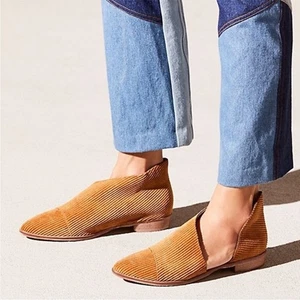 Free People | Damen Stoff Royale Gold Cord Flats Slipper Schuhe Struktur 41 - Bild 1 von 10