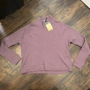 The North Face Chabot Mock Neck Long Sleeve Sweater Midnight Muave Large NWT - Picture 1 of 7
