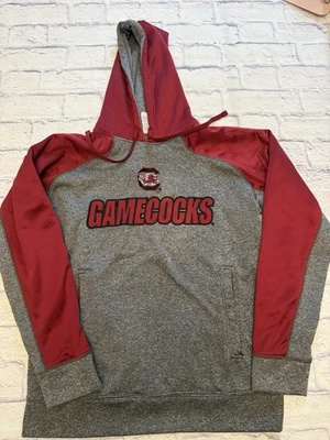 South Carolina Gamecocks Medium (38-40) Gray & Burgundy Heavy Hoodie - Image 1 of 4
