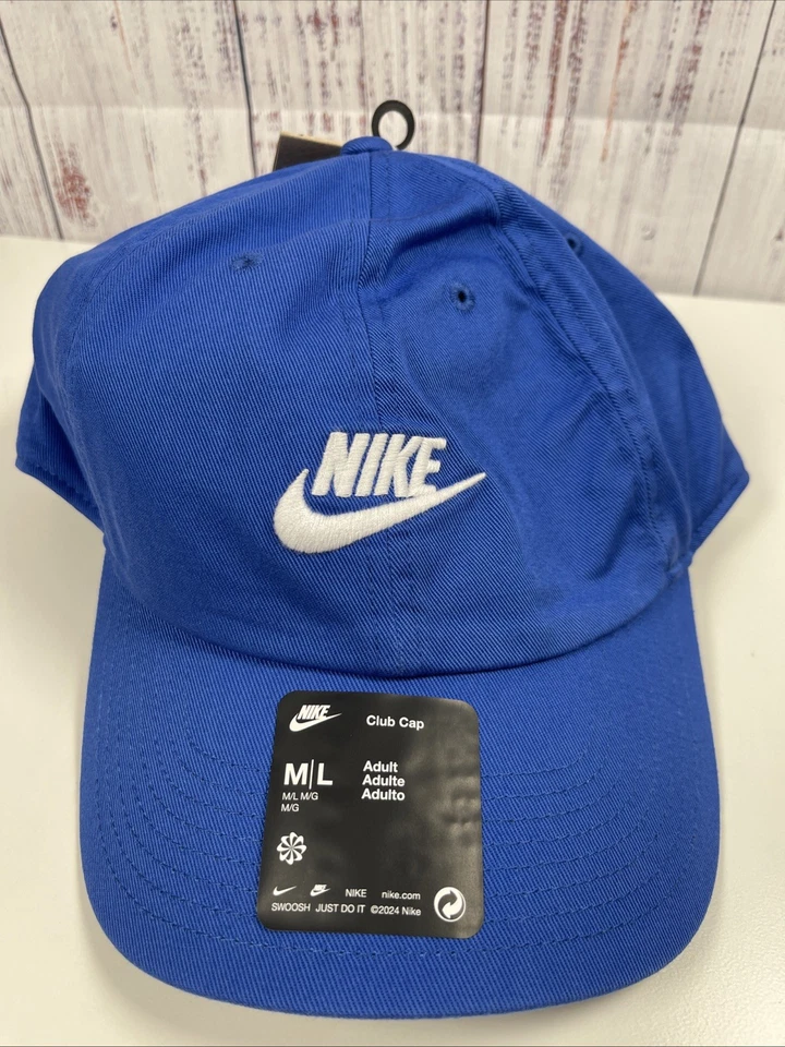 Nike Hat Cap Strap Back Womens Large Blue Green Futura Wash Athletic Outdoors