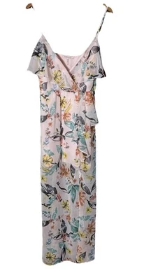 Maxi Vestido BCBG Generation Rosa Floral Ojo de Cerradura Sin Mangas De Colección y2K S resort Foto 1 de 4