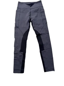 Lululemon Pants Womens 4 Gray Black In Movement Tight High Rise Yoga Leggings - Picture 1 of 11