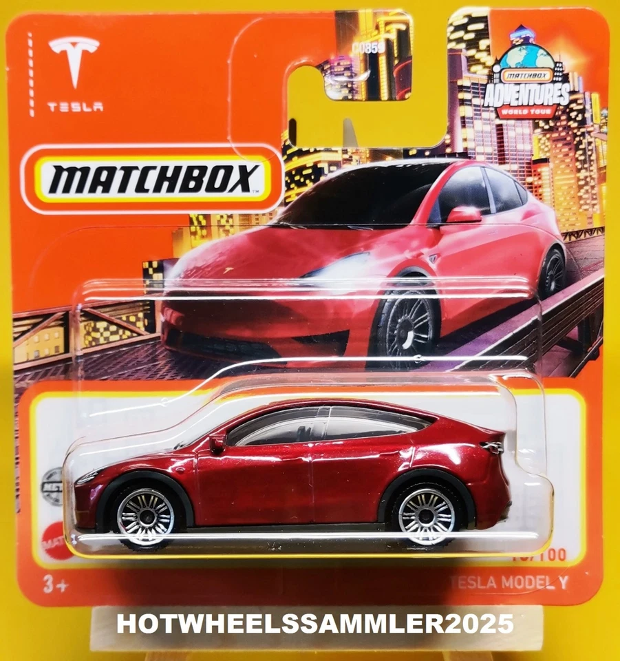 MATCHBOX "TESLA MODEL Y" FARBE ROT OVP UNGEÖFFNET ANSEHEN! - Bild 1 von 1