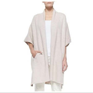 Eileen Fisher Woman Womens Cardigan Sz 1X Heather Oatmeal Minimalist Sweater - Picture 1 of 7