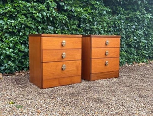 VINTAGE STAG 'CANTATA' BEDSIDE DRAWERS - Picture 1 of 9