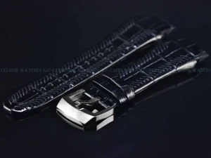 OEM Invicta 30mm High Grade Black Leather Strap W/ SS Buckle - Lupah 0615 - Picture 1 of 4
