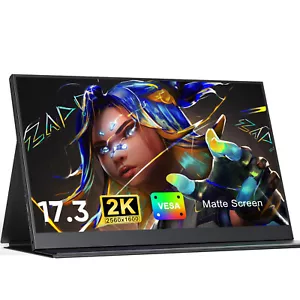 UPERFECT 17.3" Portable Monitor 1080P Full HD HDR Screen For Computer Laptop PC - Picture 1 of 10