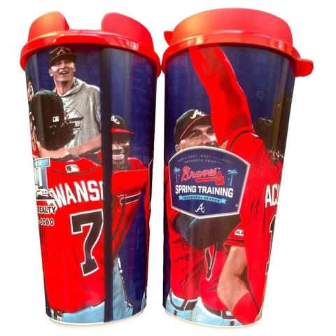Atlanta Braves Plastic Travel Cup Inaugural Season Cool Today Park Sarasota FL Cover