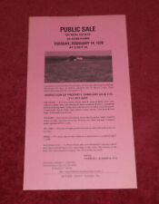 Public Sale Bill Real Estate 55 Acre Farm Home Auction Feb 14 1978 Mount Nebo PA