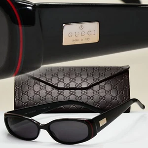 Gafas de sol Gucci 1998 vintage negras rectangulares GG 2451/S E5W pequeñas 53 mm 141024 - Imagen 1 de 12