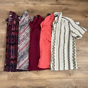 VTG Donnkenny Womens Blouse Lot of 5 Pink Tones Printed Shirts SIZE 1X Buttons - Picture 1 of 13