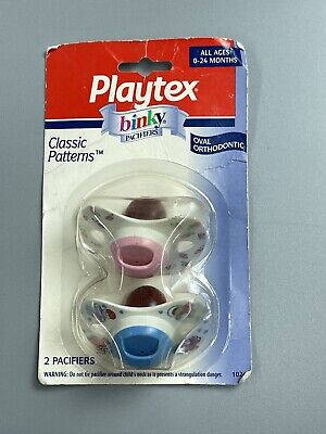 Vintage Playtex Cherubs Decorated Oval Orthodontic Baby Pacifiers 1999 NOS  • 34.50$