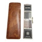 Addiator Arithma Mechanical Calculator with Leather Case No Stylus Vintage 1960
