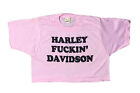 Vintage Deadstock Screen Stars Cropped T-shirt Harley Davidson Single Stitch S