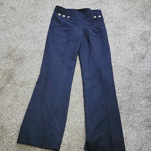 Tory Burch pantaloni gamba donna lana blu navy scuro 6