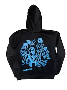 Cartoon NEW Men S Blue Graphic Kid Urban Pullover Hoody SweatShirt Y2K Hip Hop - Picture 1 of 3