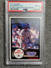 1990 Kenner Ken Griffey Jr. Starting Lineup B&W Border - PSA 8 - MLB HOF !!!