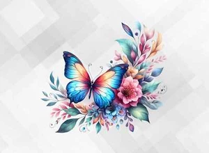 Calcomanía de vinilo Floral Mariposa Pared Coche Laptop 4 Tallas vb719 - Imagen 1 de 3