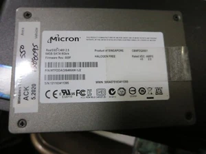 Micron 2.5 Real SSD C400 MTFDDAC064MAM-1J2 64GB SATA - Picture 1 of 3