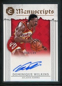 2016-17 DOMINIQUE WILKINS 060/149 AUTO PANINI EXCALIBUR MANUSCRIPTS AUTOGRAPHS