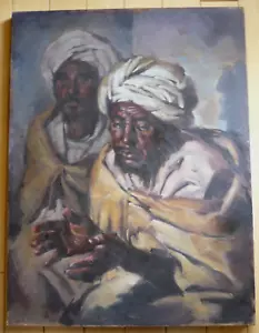 GERTENBACH ? INDIEN PORTRAIT MÄNNER INDIANER TURBAN IMPRESSIONIST MODERNIST ÖL - Bild 1 von 9