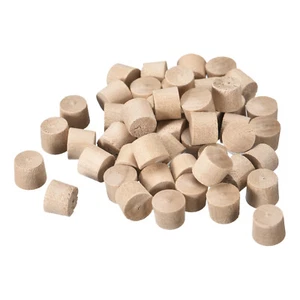 50 piezas tapones de madera de cabeza plana, 3/8 pulgadas botones de madera tapones de madera cubiertas de tornillos - Imagen 1 de 5