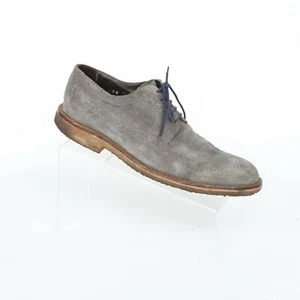 To Boot New York Spencer Grey Suede Leather Full Brogue Wingtip Derby Mens 8.5 - Picture 1 of 11