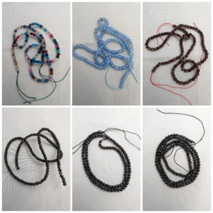 3mm Gemstone Beads, Red Tigers Eye, Spinel, Ebony, Agate - Picture 1 of 13