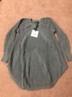 Agnes And Dora Sweater Womens Small Gray Tunic A Line Cotton Cable Knit Casual Nwt