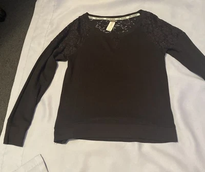 Joe Boxer Top Encaje Negro Manga Larga Top Talla Pequeña Mujer’s Foto 1 de 4