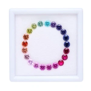 6 mm Multi color Sapphire Round Cut Gemstones Lot 20 Pcs, Certified Natural - Picture 1 of 4