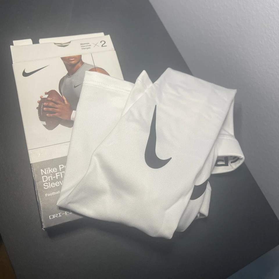 Nike Pro Dri-Fit Football Sleeves S/M White (damaged box) - Image 1 of 1