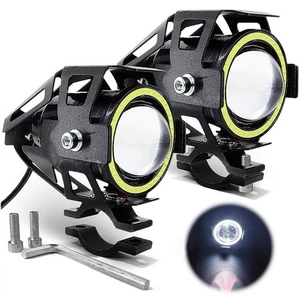 2PCS LED Motorcycle Motorbike Headlight Fog Spot Lights ATV SUV Driving Lamp - Picture 1 of 9